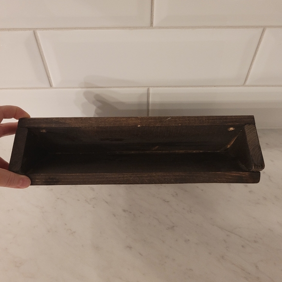 1 set Key Holder Wooden Tray and 4 Hooks, Wall Mounted Key Holder, Decoration - Picture 2 of 5